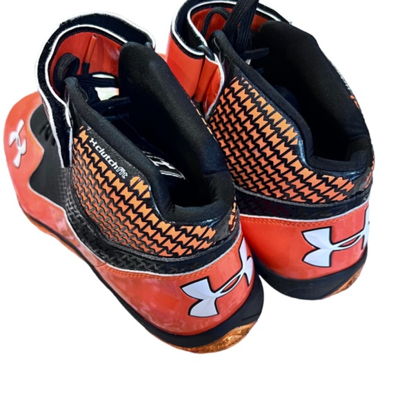 Under Armour Spine Football Cleats Glossy Orange NWOT main image 10